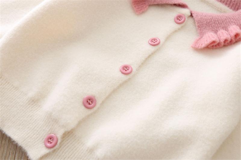 Изображение товара: Костюм с юбкой для девочек, Осенний Детский свитер, кардиган, верхняя юбка, свитер для девочек в Корейском стиле, юбка, одежда для маленьких девочек, зимняя детская одежда
