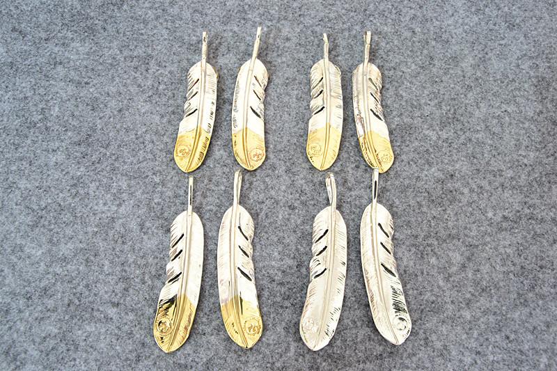 Изображение товара: Кулон в виде листка Женский, из стерлингового серебра кулон в виде пера, для ожерелья пробы