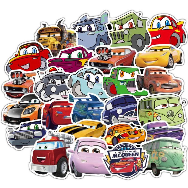 Изображение товара: 10/50Pcs Disney Lightning McQueen Stickers Pixar Cars Waterproof Laptop Skateboard Guitar Luggage Helmet Decals Sticker Kids Toy