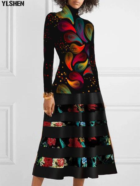 Изображение товара: 2022 осенние африканские платья для женщин с принтом Дашики, вечерние платья в африканском стиле, Анкара, халат Bazin Africain Femme Vestidos, одежда в африканском стиле