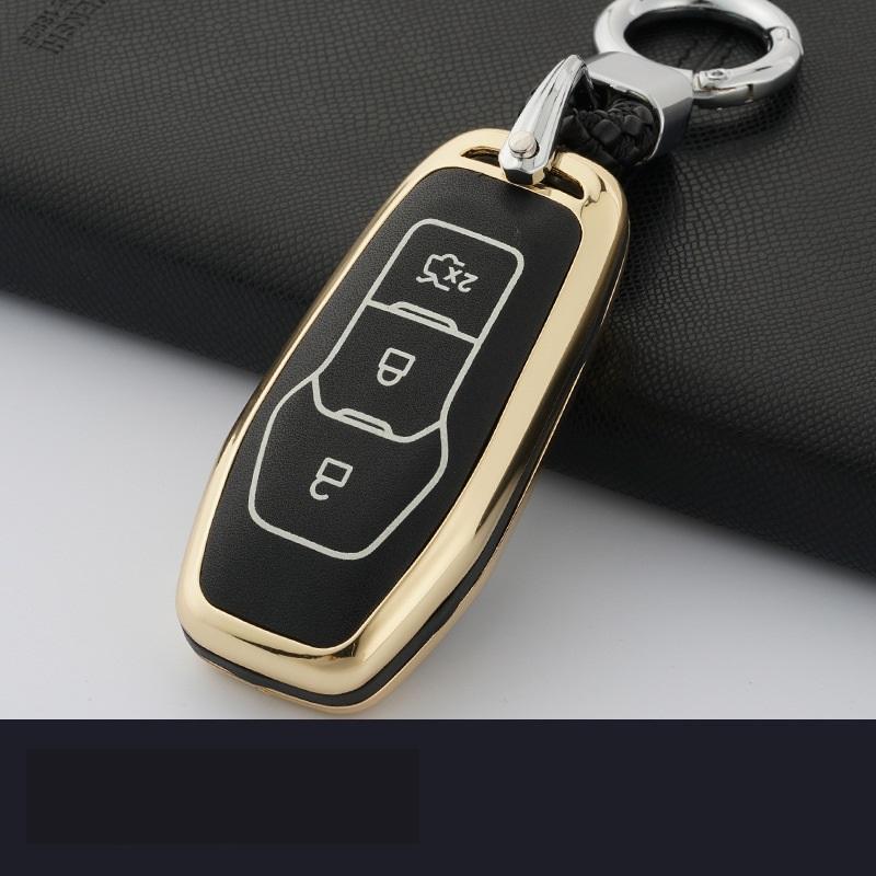Изображение товара: Чехол для автомобильного ключа, светящийся, с цепочкой для ключей, для Ford Fusion, Mondeo, Mustang F-150 Explorer Edge