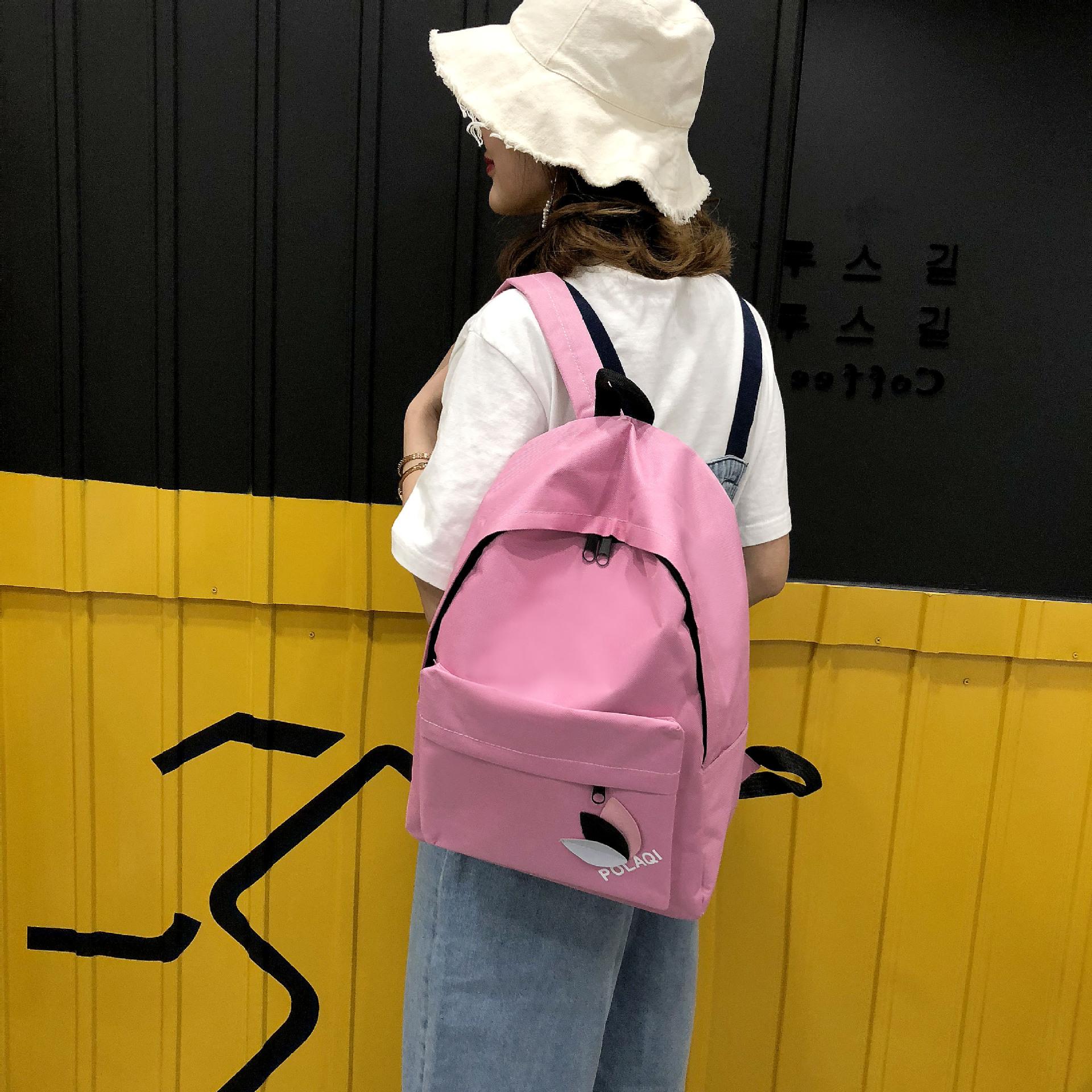 Изображение товара: Двойная Сумка 2020 новая парусиновая обувь с принтом рюкзак с узором из листьев японских и корейских студенток, размеры, рюкзак для путешествий