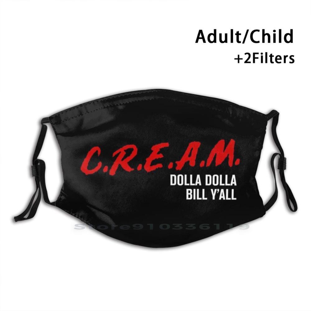 Изображение товара: Многоразовая маска с принтом Dolla Bill You, фильтр Pm2.5, маска для лица, Детский Крем Wu Clan Money, доллар долла, песни рэп музыки