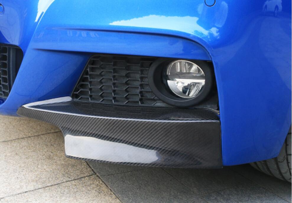 Изображение товара: Разветвители для переднего бампера автомобиля из углеродного волокна, спойлер для губ, боковые фартуки, подходят для 11-17 BMW 320 F30 F35 3 серии M3 2011-2017