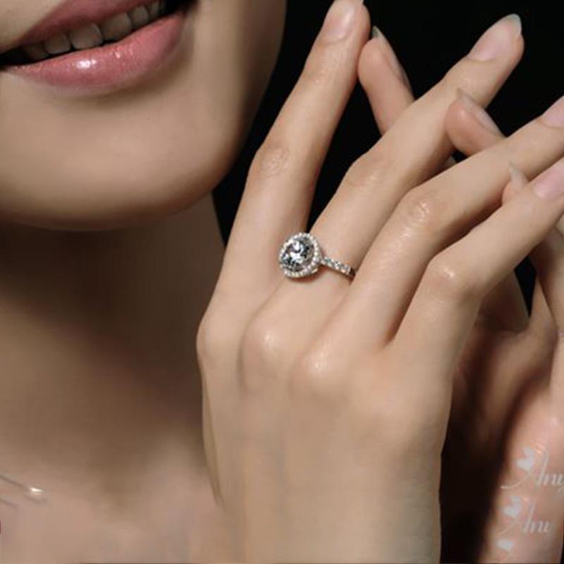 Изображение товара: Круглое кольцо в виде сердец и стрел, белое золото, классическое обручальное кольцо с кубическим цирконием для свадебных торжеств