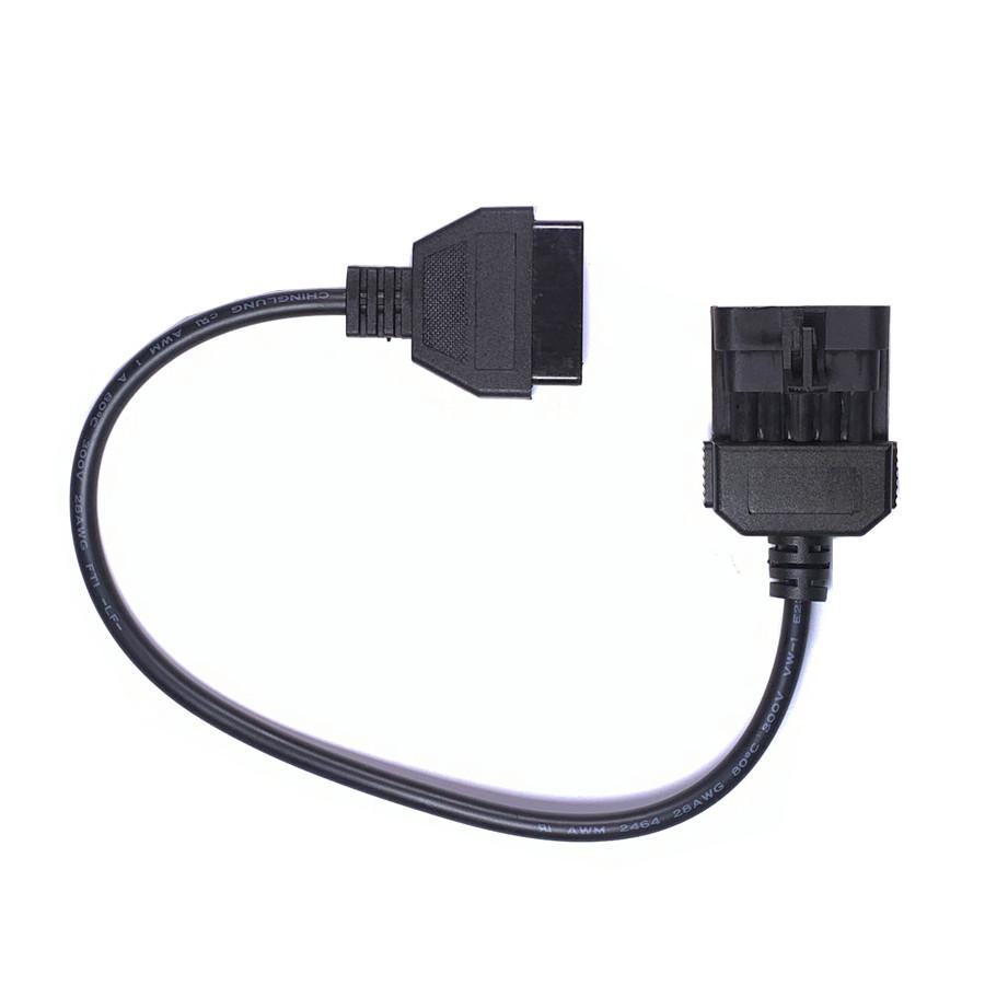 Изображение товара: Obd разъем 10Pin до 16pinnew горячая Распродажа OBD2 автомобильный диагностический кабель работает для O-pel Op-com адаптер авто подключения кабеля