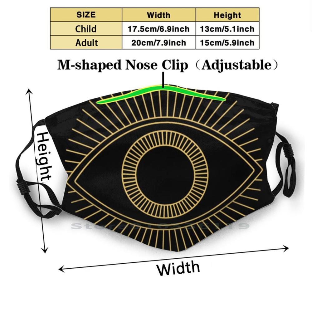 Изображение товара: Маска для глаз для взрослых и детей моющаяся смешная маска для лица с фильтром для глаз