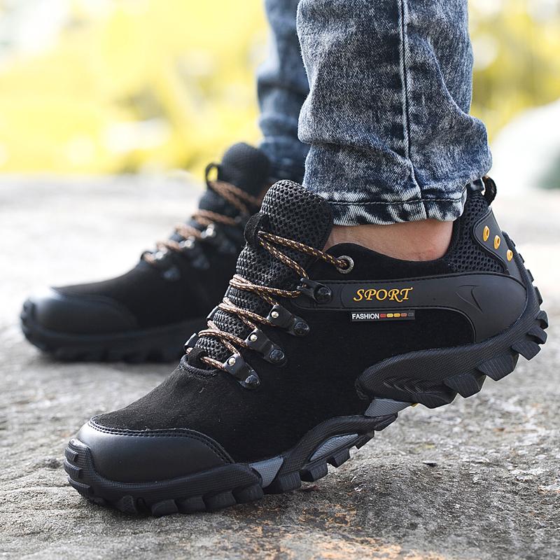 Изображение товара: 2020 натуральная кожа походная обувь мужские уличные треккинговые кроссовки осень-зима горные ботинки уличные мужские ботинки для альпинизма