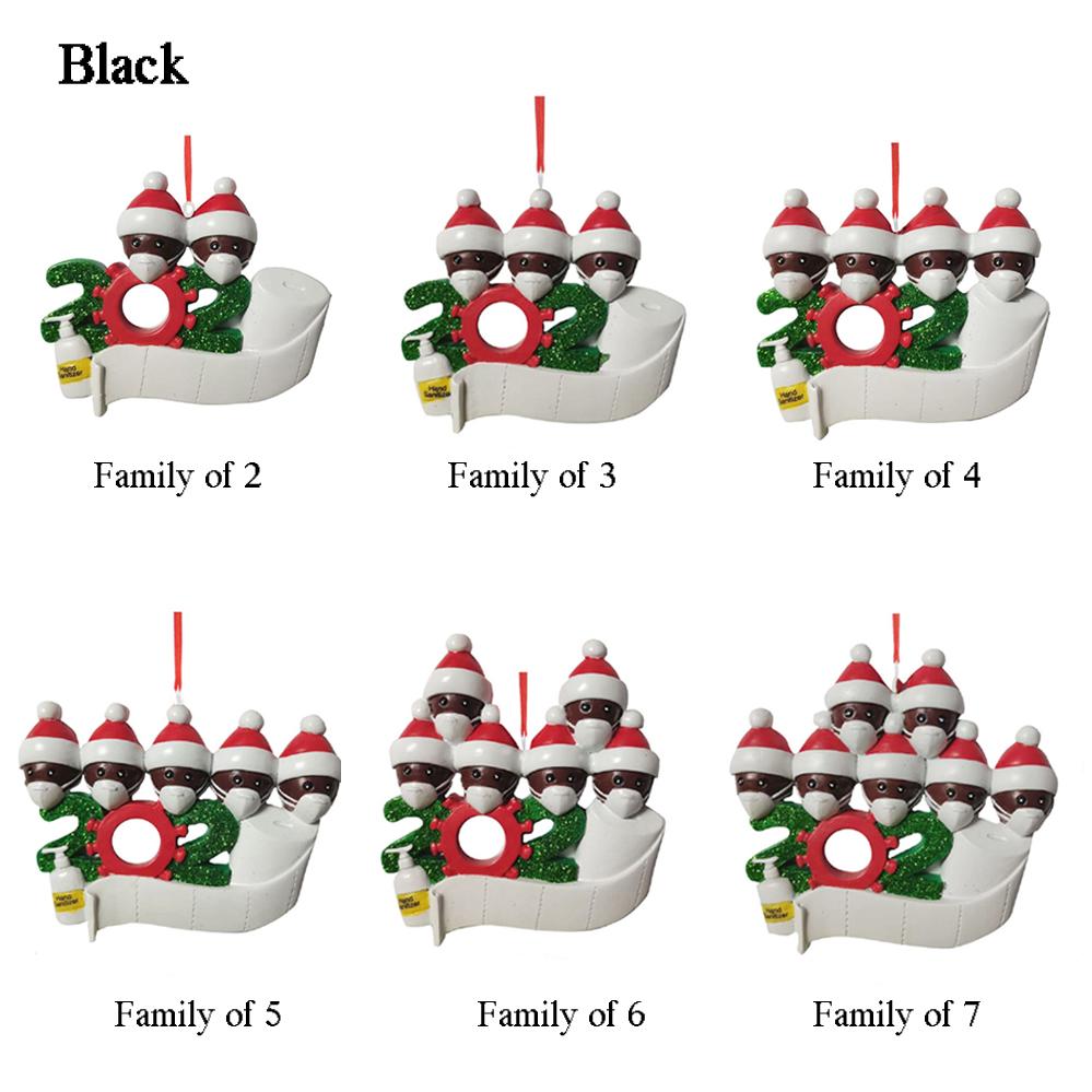 Изображение товара: Рождественское украшение, снеговик с маской для семьи 2 3 4 5 6 7, персонализированные украшения, подвеска на рождественскую елку, новинка 2020