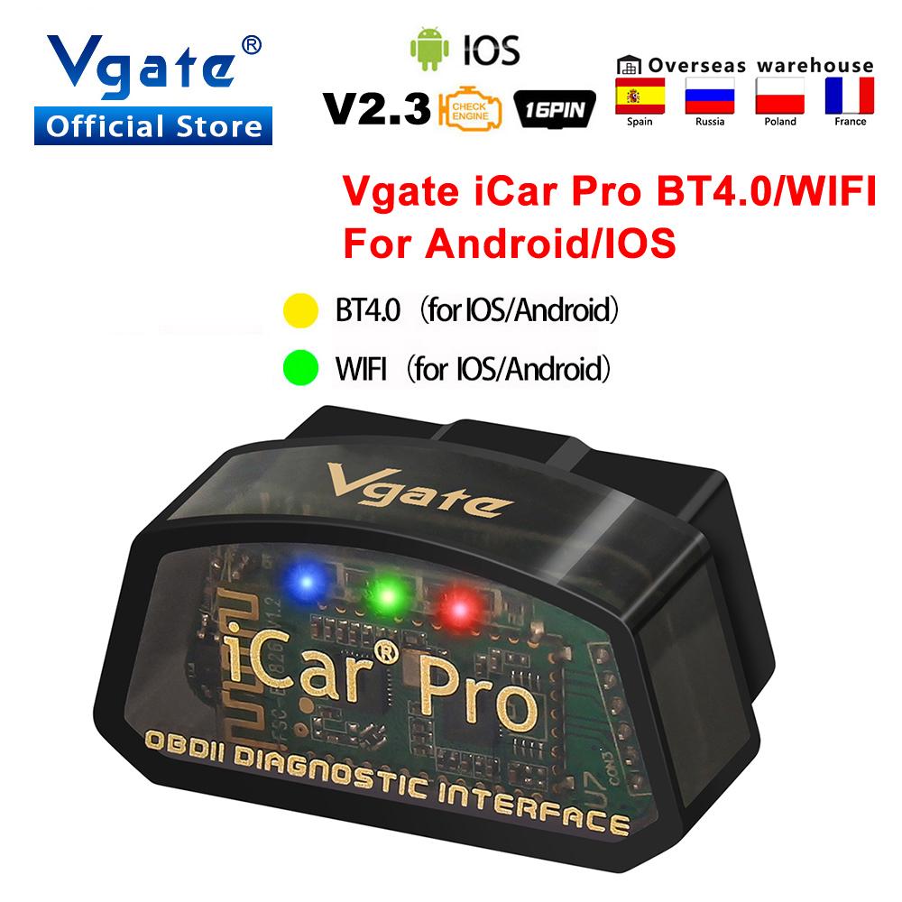Изображение товара: Vgate iCar Pro ELM327 Bluetooth/wifi OBD2 сканер для Android/IOS Elm 327 Автомобильный диагностический инструмент сканирующий инструмент Wi-Fi OBDII считыватель кодов