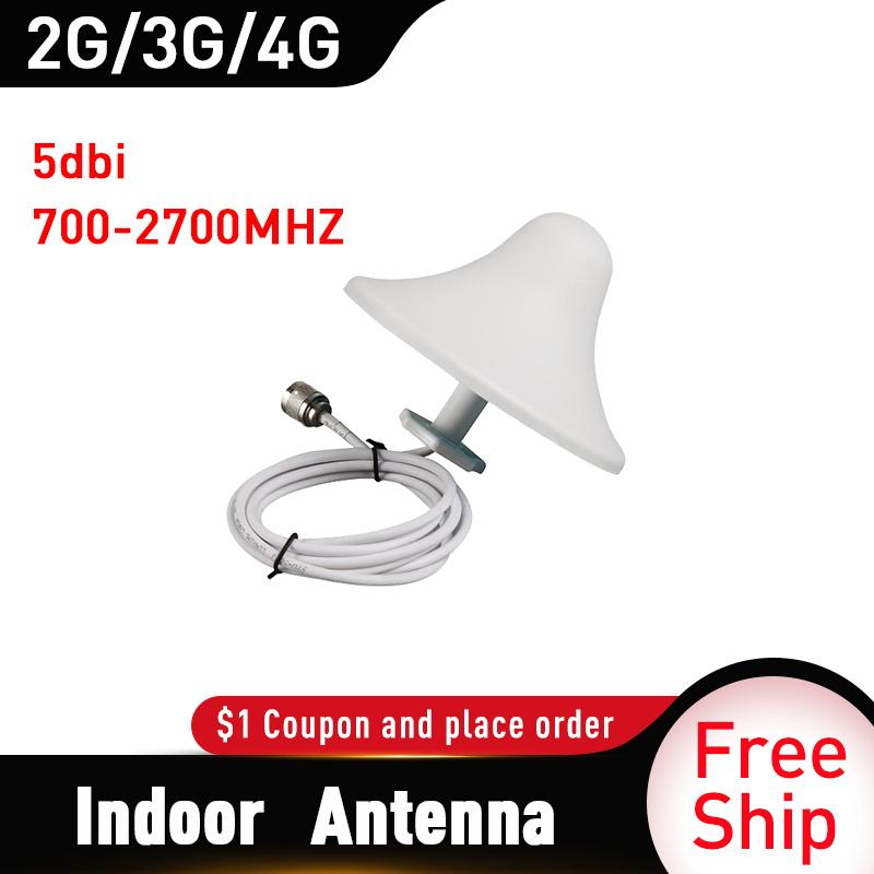 Изображение товара: Наружная антенна LPDA 700 ~ 2700 МГц 2G 3G 4G, Потолочная комнатная антенна, 15-метровый кабель, аксессуары для усилителя мобильного сигнала