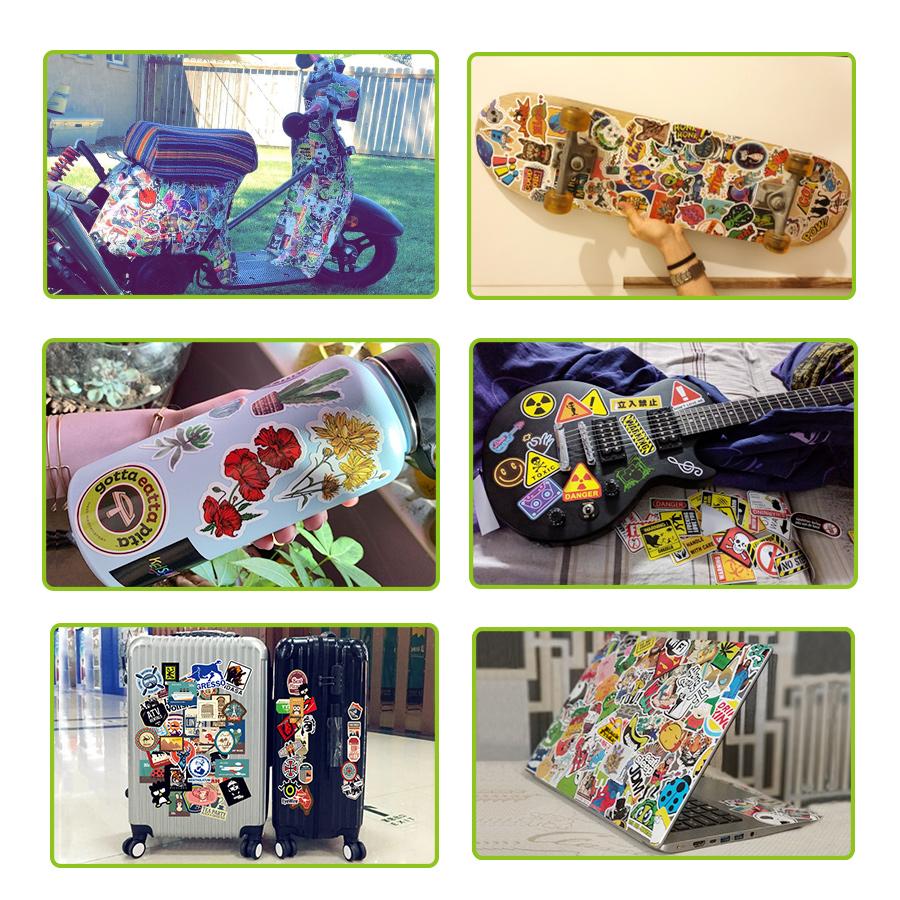 Изображение товара: 50 шт. черно-белые случайные наклейки мультфильм Граффити JDM смешные наклейки для ноутбука велосипед чемодан для скейтборда Автомобиля Виниловые