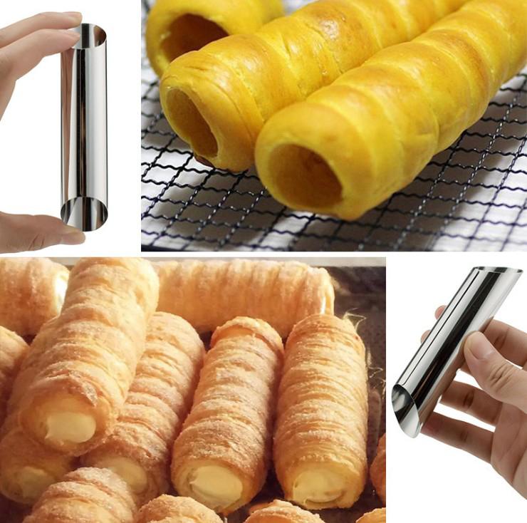 Изображение товара: 5Pcs Tube Moulds Stainless Steel Cannoli Molds Cream Shells Horn Cake Bread Pastry Baking Mold Kitchen Tool High Quality