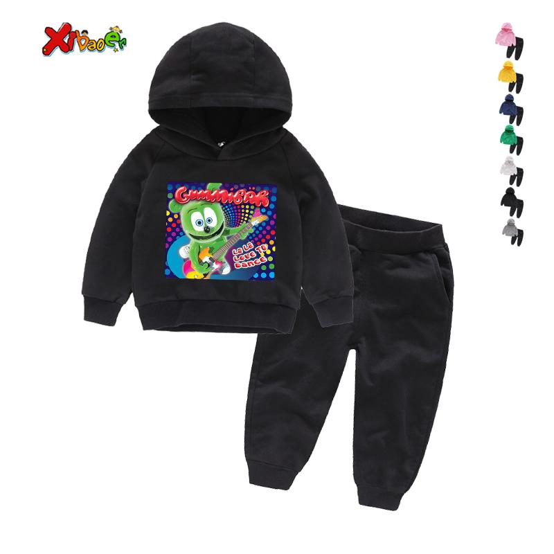 Изображение товара: 2 шт./комплект, детский спортивный костюм с капюшоном и штанами