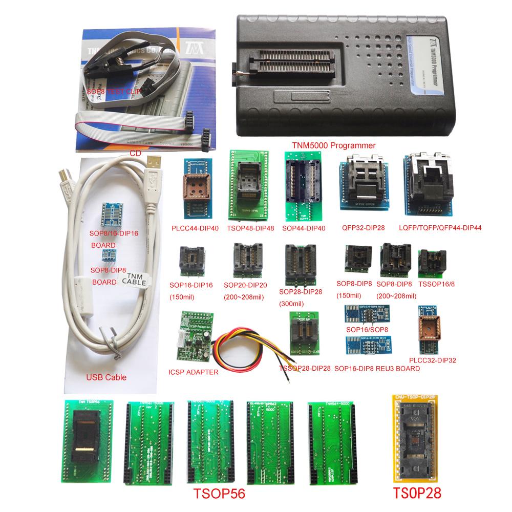 Изображение товара: Новинка 2020, USB-программатор TNM5000 EPROM, фотоадаптер + 20 шт. + IC-зажим для автомобильной электронной детали/ремонта ноутбука/ноутбука