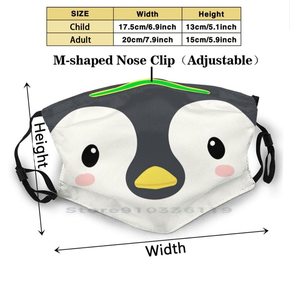 Изображение товара: Пингвин милый дизайн лица против пыли фильтр смываемая маска для лица детей милые животные Пингвин милые очаровательные кавайные