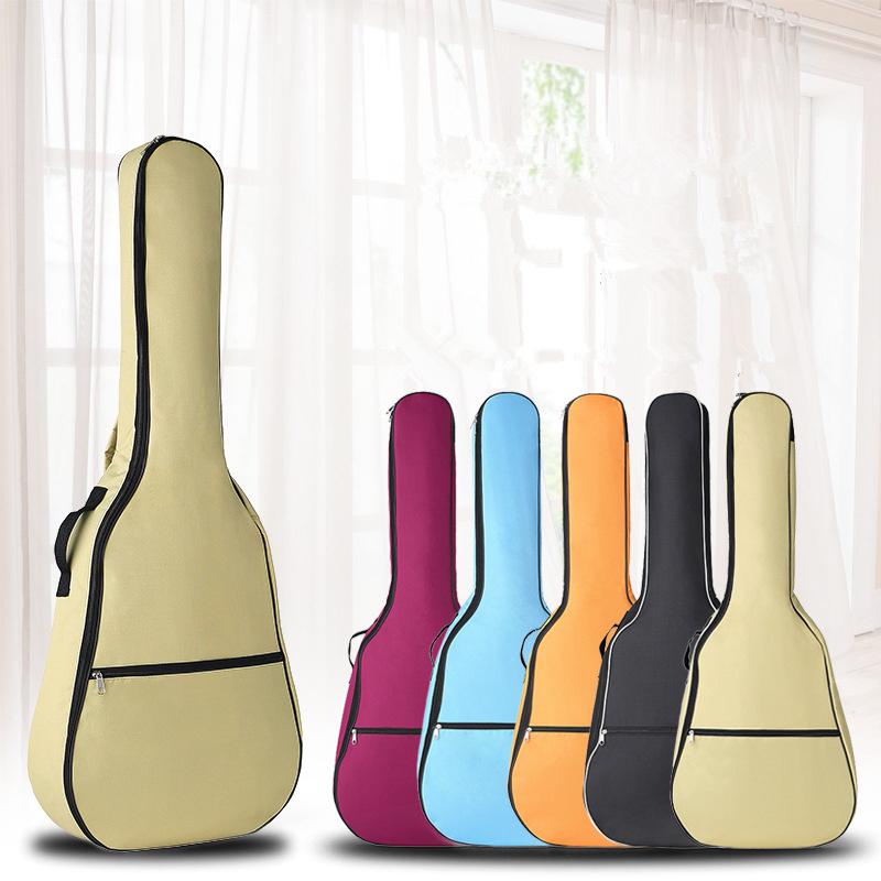 Изображение товара: Чехол для акустической гитары Scione из ткани Оксфорд с двумя плечевыми ремнями диаметром 40/41 дюйма, водонепроницаемый, 5 мм, рюкзак, Чехол для гитары