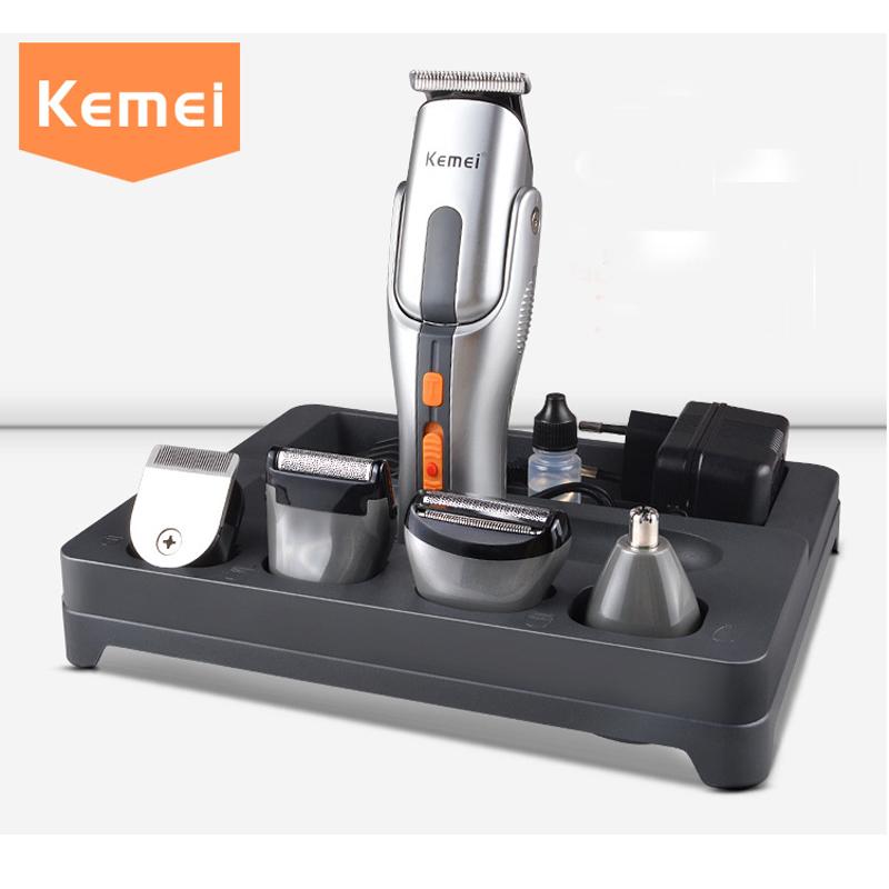 Изображение товара: Kemei триммер для волос KM680A 5 в 1 перезаряжаемая машинка для стрижки волос триммер для носа возвратно-поступательная бритва триммер для бороды для удаления волос