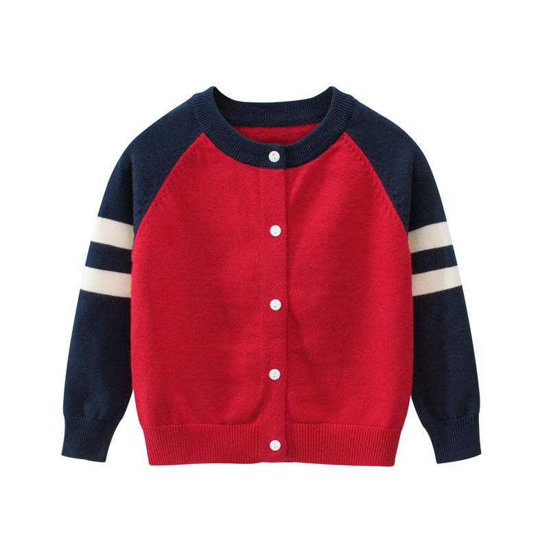 Изображение товара: Детский трикотажный свитер, хлопковый, с мультяшным принтом, для мальчиков, на осень и зиму, 27