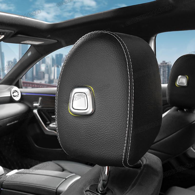 Изображение товара: Каркас для подголовника автомобильного сиденья из углеродного волокна, отделка для Mercedes Benz Glb 2020 2021 X247 180 200 250, автомобильные аксессуары для интерьера