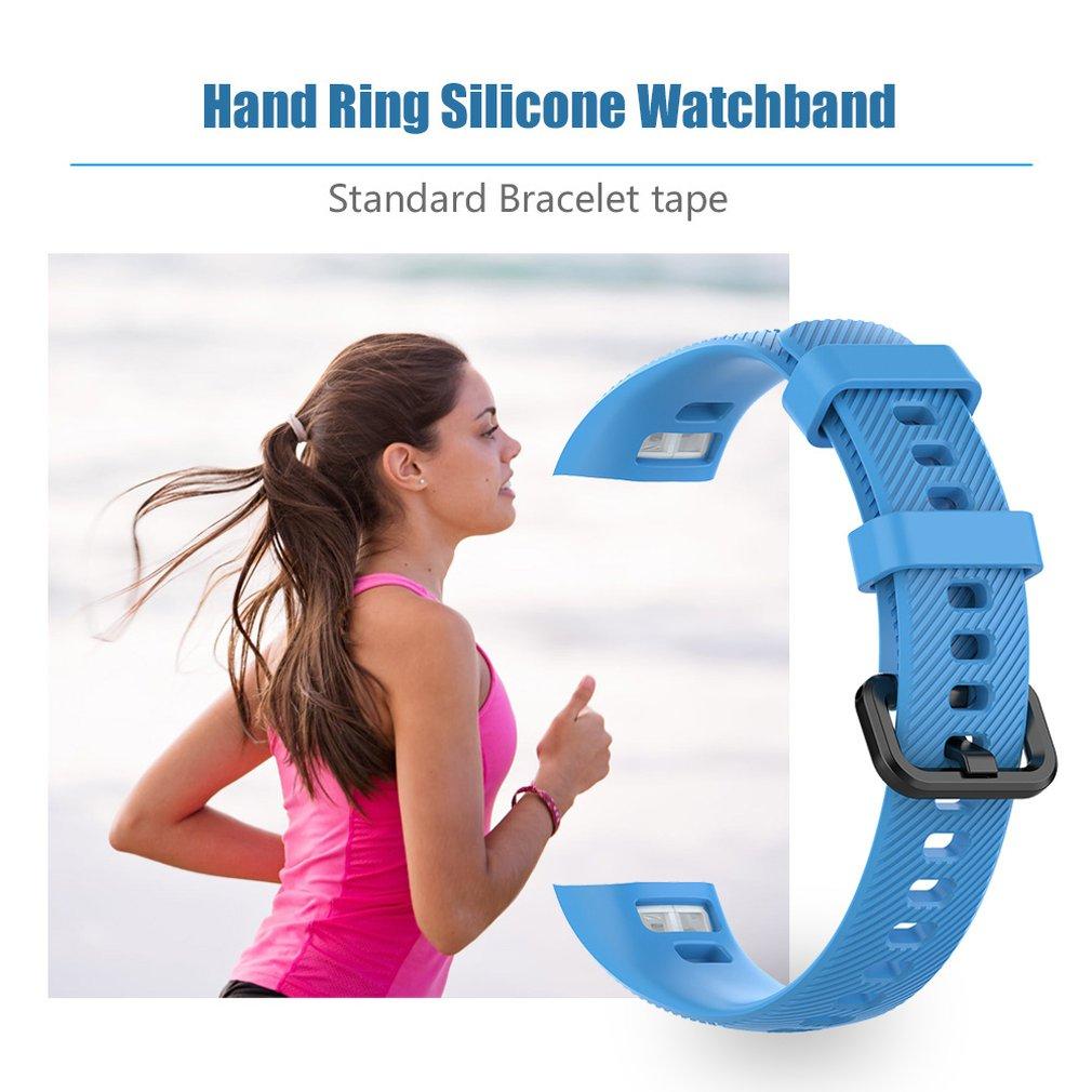 Изображение товара: Силиконовый ремешок на запястье для Huawei Honor Band 5 стандартная версия Смарт-Браслет спортивный сменный женский браслет на запястье