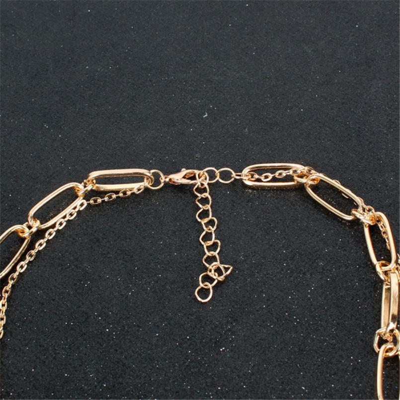 Изображение товара: Женское золотистое алюминиевое ожерелье, минималистичное колье-чокер, 2020