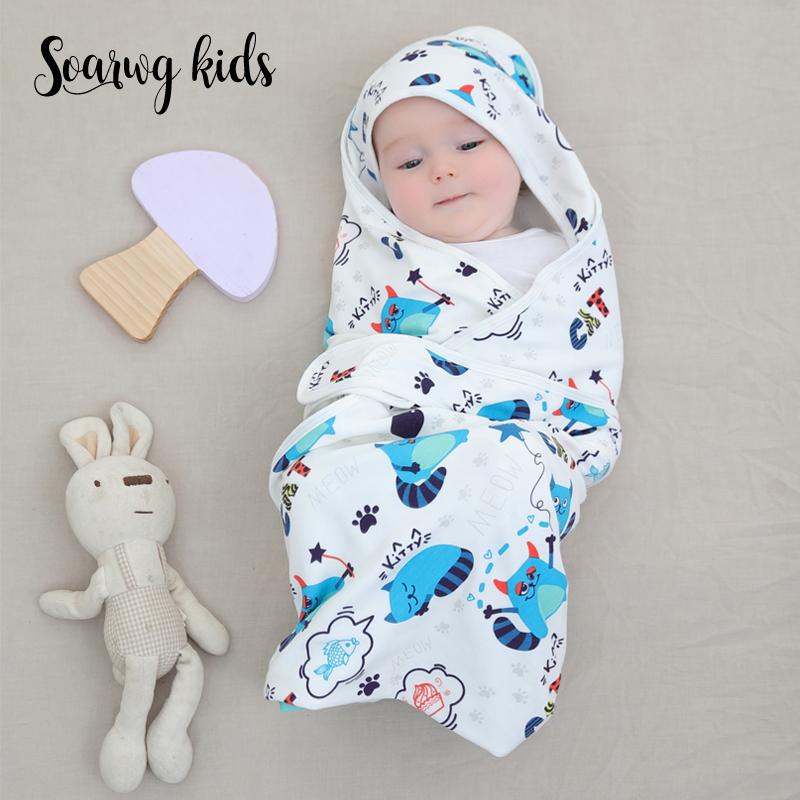 Изображение товара: Soarwg детское одеяло для новорожденных младенцев из органического хлопка муслиновая пеленка постельное белье мультяшное модное мягкое пеленка для новорожденных