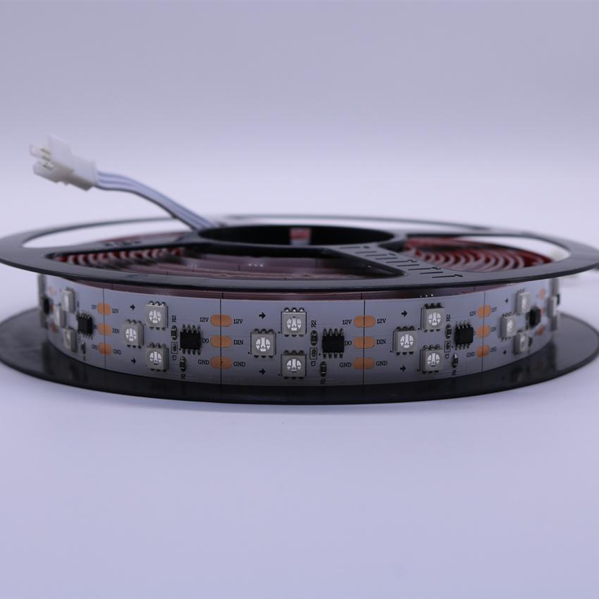 Изображение товара: Адресная Светодиодная лента ws2811 SM16703, 90 светодиодов, цифровая светодиодная лента (3 светодиода в группе), волшебная Пиксельная Светодиодная лента от производителя, 90 светодиодов