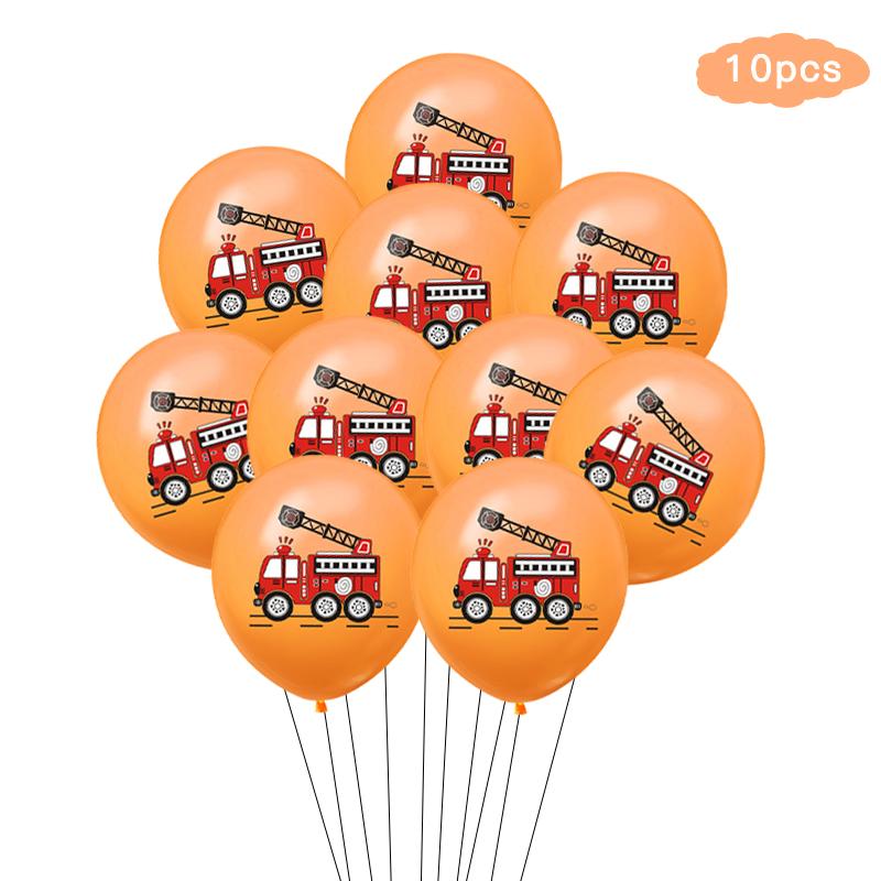 Изображение товара: 7 шт./лот, воздушные шары для дня рождения, пожарная машина, фольга, воздушные шары с номером, для детского душа, с днем рождения, вечерние украшения, детские игрушки, подарки