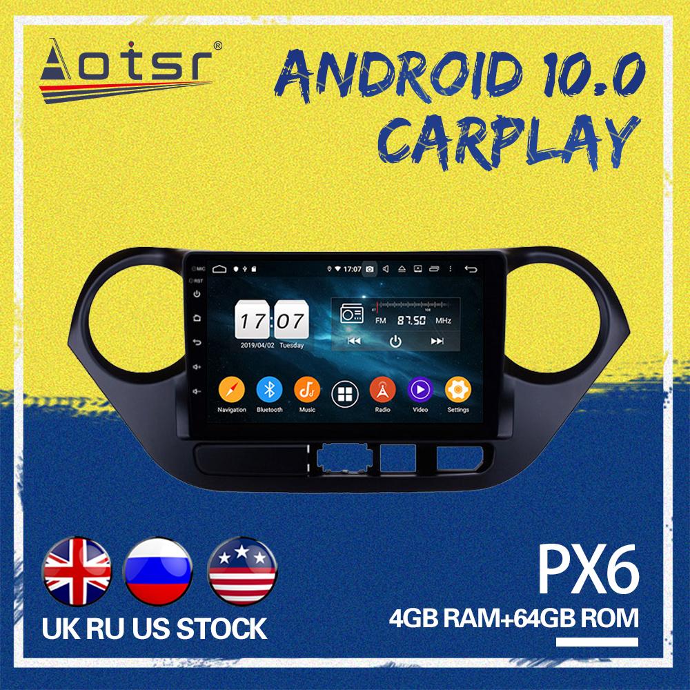 Изображение товара: Автомобильный gps-навигатор AOTSR для Hyundai I10 2018-2019 Система Android 10,0 Автомобильный GPS-навигатор с сенсорным экраном Восьмиядерный автомобильный радиоприемник