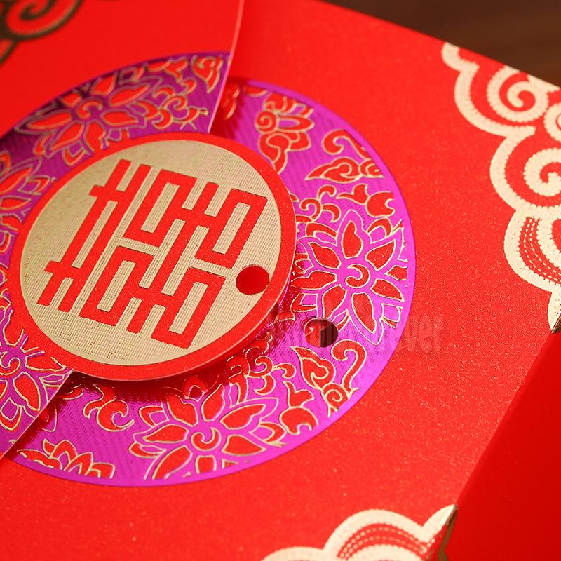 Изображение товара: Двойное счастье винтажный китайский стиль бумажная коробка для сахарных конфет квадратная Сладкая коробка Свадебная подарочная коробка