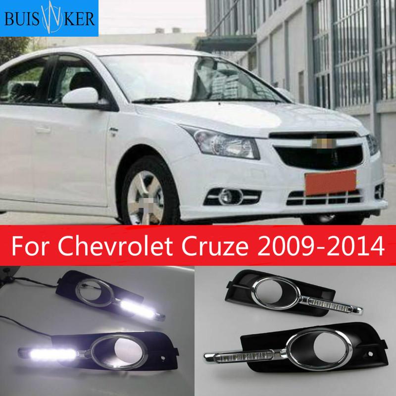 Изображение товара: Светодиодные дневные ходовые огни DRL для Chevrolet Cruze 2009-2014 DRL, противотуманные фары с затемненным указателем поворота