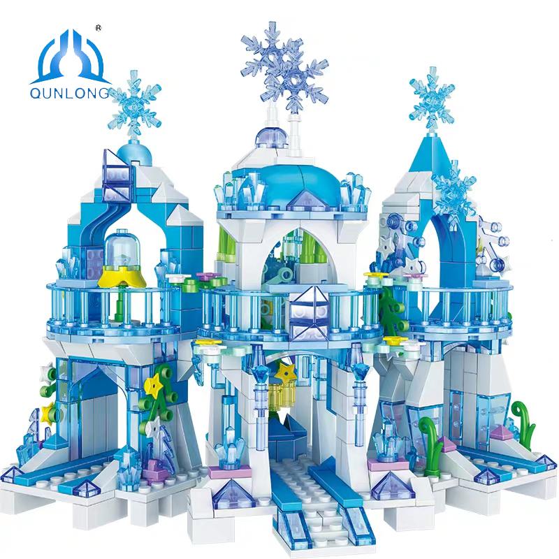 Изображение товара: Следите за магазином = $2 девочки принцесса карета замок архитектурная модель строительные блоки игрушки для детей подарки друзьям
