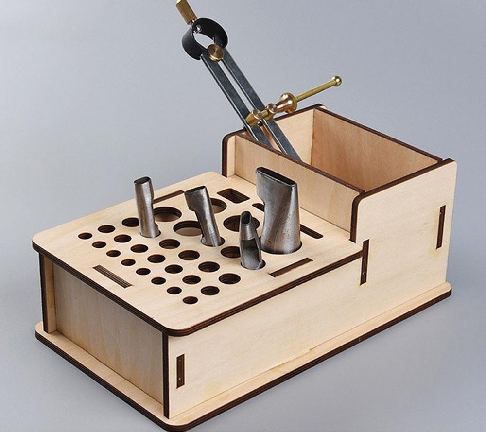 Изображение товара: Прочный Деревянный Органайзер Imzay, подставка для инструментов из кожи, держатель для штамповочных инструментов