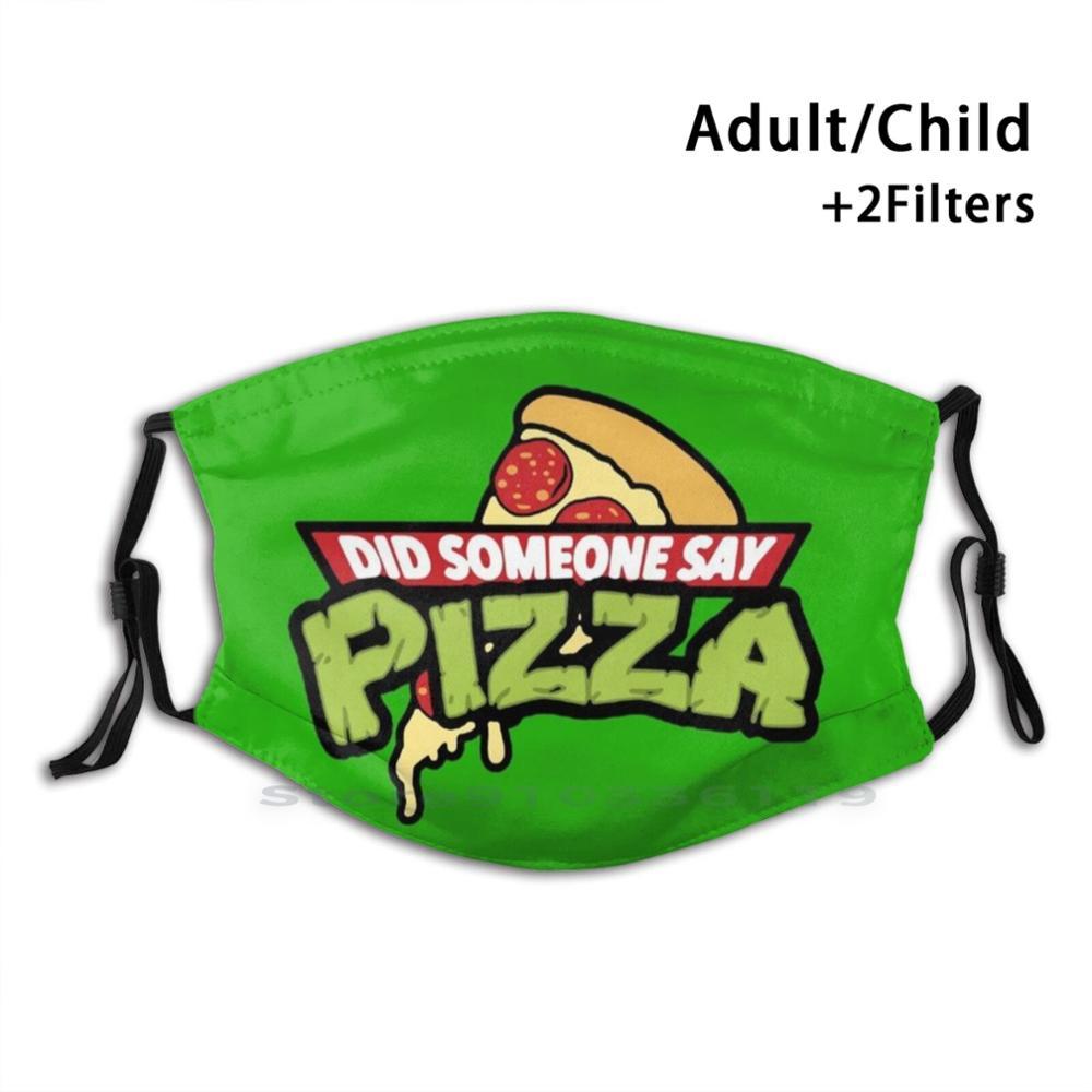 Изображение товара: Кто-то сказал, многоразовая маска для лица с пиццей и фильтрами, детская пицца, New York Classic Hwd Cheese Nyc, зеленая, винтажная