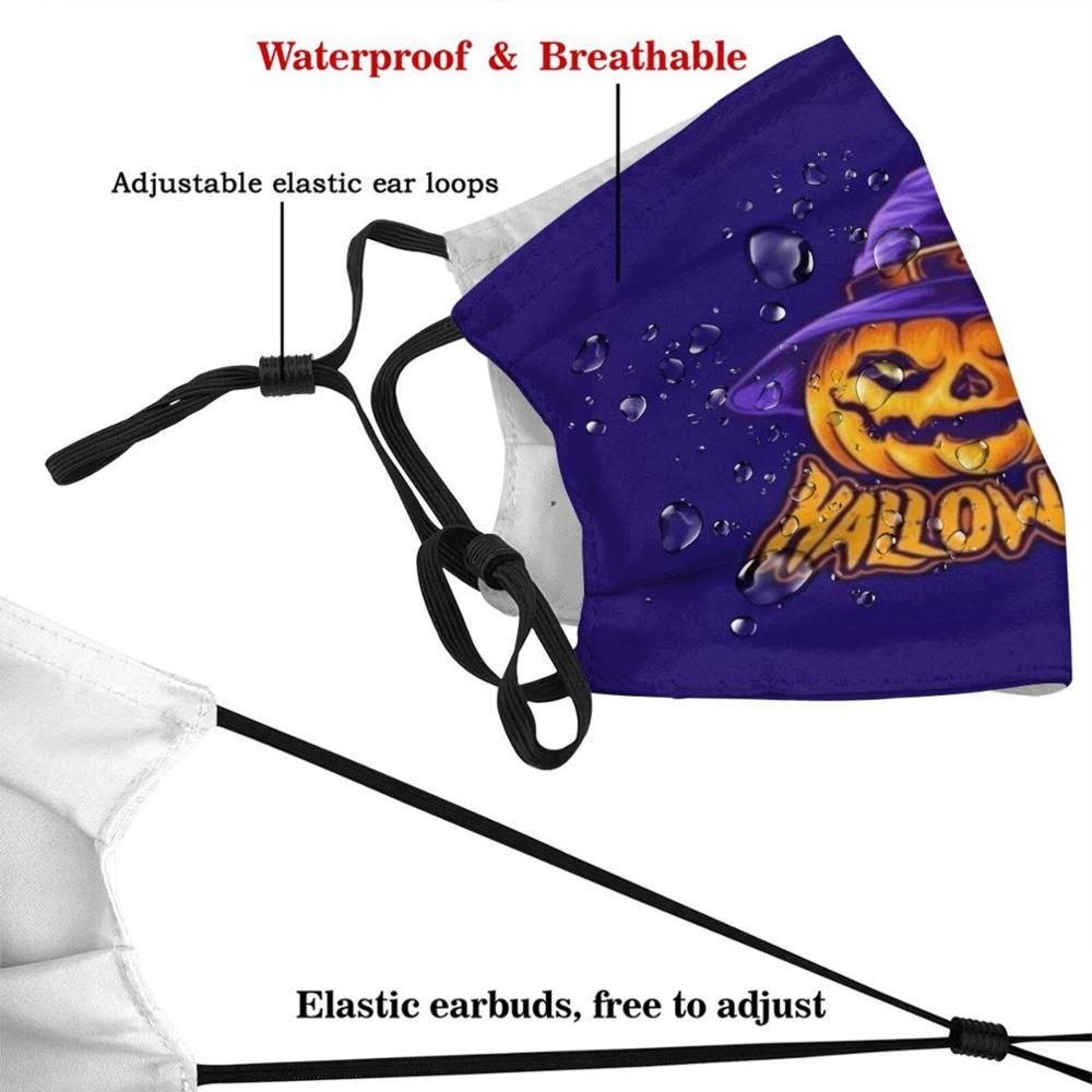 Изображение товара: Футболка для Хэллоуина, многоразовая маска для лица с фильтрами, Детская пугающая страшная тыква, ведьма, призрак, череп, жуткий трюк или лакомство