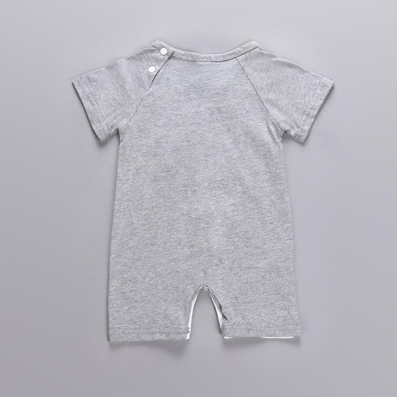 Изображение товара: Детские Боди Nebeans летние с коротким рукавом милый серый кролик цельный хлопковый костюм для новорожденных комбинезон