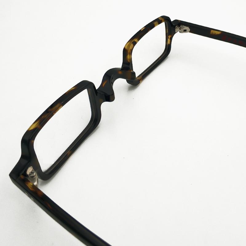 Изображение товара: Ацетатные очки для взрослых, квадратные очки с очень маленькими линзами, мужские и женские очки по рецепту для близорукости