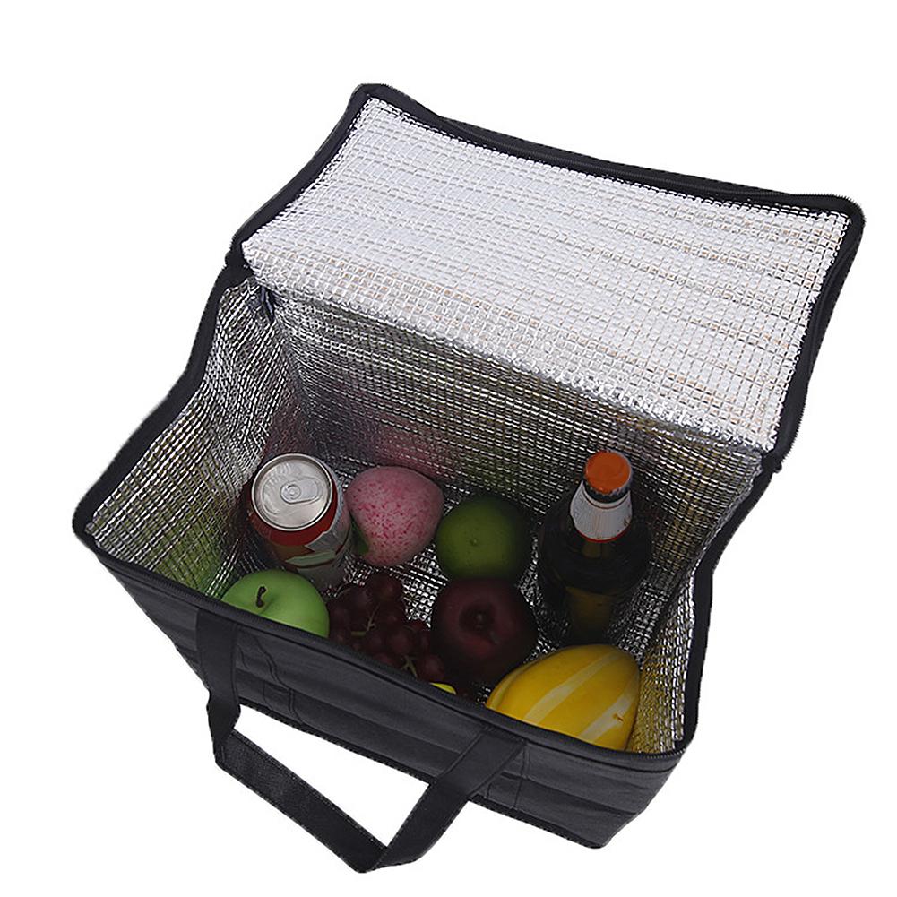 Изображение товара: Популярные портативные изолированные Термосумки для ланча, складной Модный холодильник для пикника, сумка для ланча, изолированная дорожная сумка-тоут для еды, коробка
