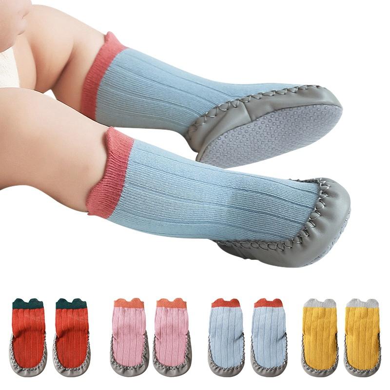 Изображение товара: Унисекс Детские носки, домашние тапочки для малышей, нескользящие носки для младенцев, унисекс Детские носки