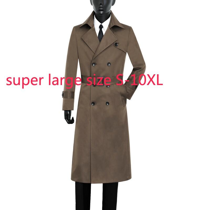 Изображение товара: Новое поступление, модное высококачественное осеннее мужское длинное пальто, длинное повседневное двубортное плотное супербольшое пальто, женское пальто