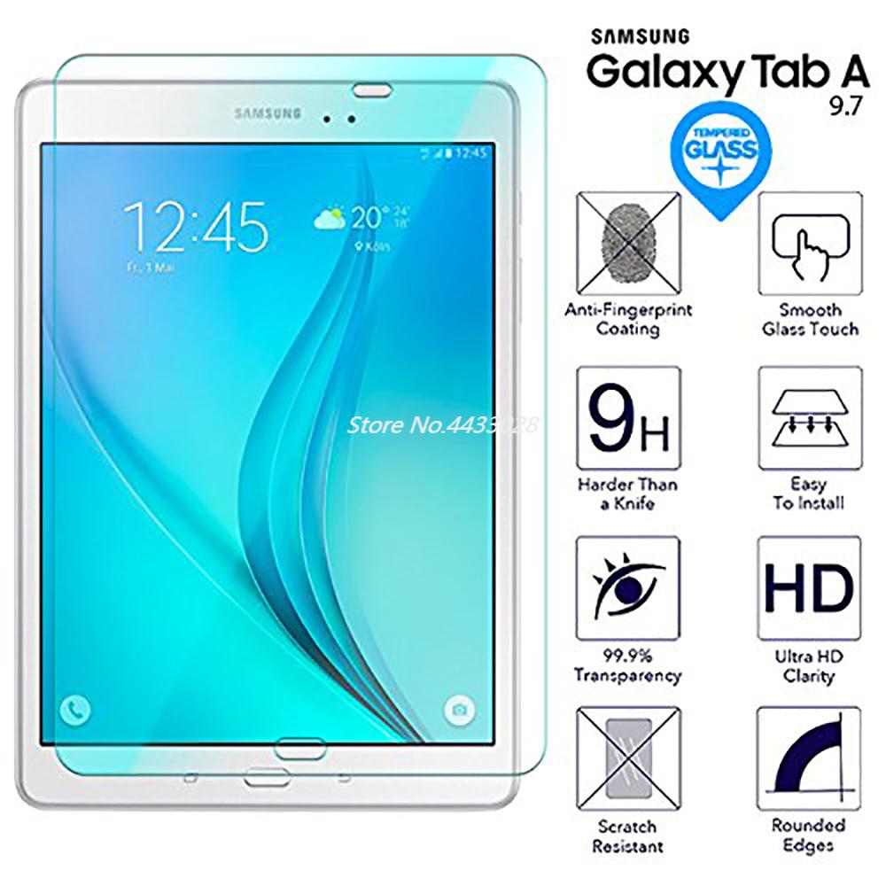 Изображение товара: Закаленное стекло 9H HD для Samsung Galaxy Tab A, 9,7 дюйма, SM-T550 SM-T555, защита экрана планшета, защитная пленка, стекло
