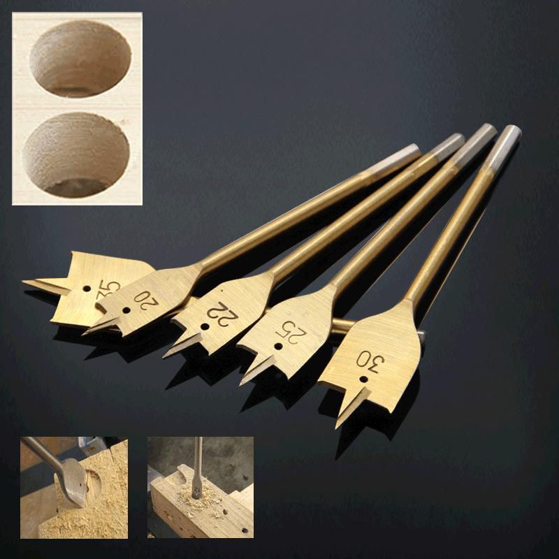 Изображение товара: 13 pcs/set Flat Spade Drill Bits Set Titanium Coating Wood Boring Bit Hex Shank Woodworking Flat Drill Set with Wood Box