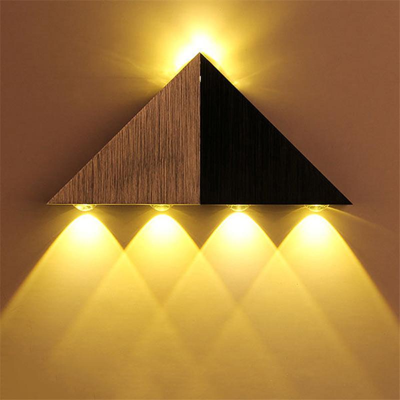 Изображение товара: Настенный светильник 5 Вт, светодиодный треугольный цветной светильник для коридора, бра, настенный светильник, украшение для дома, лестницы, спальни, ванной комнаты, светильник