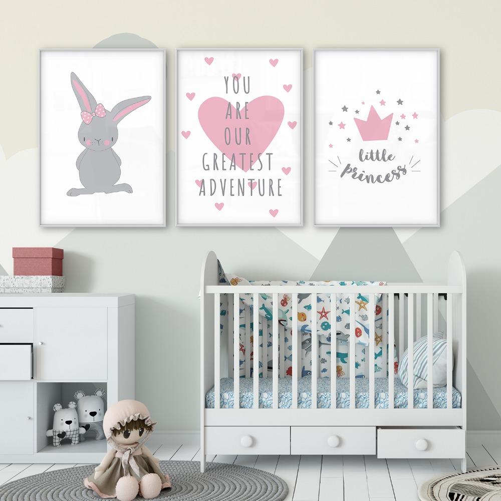 Изображение товара: Картина на холсте с кроликом из мультфильма «зайчик», маленькая принцесса, «You Are Our Greatest приключенческий постер», картина на стену для детской комнаты