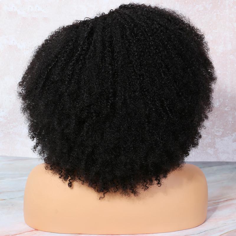Изображение товара: Парик из натуральных бразильских кудрявых волос U-образной формы, плотность 250, без клея, предварительно выщипанные, для чернокожих женщин, естественного цвета