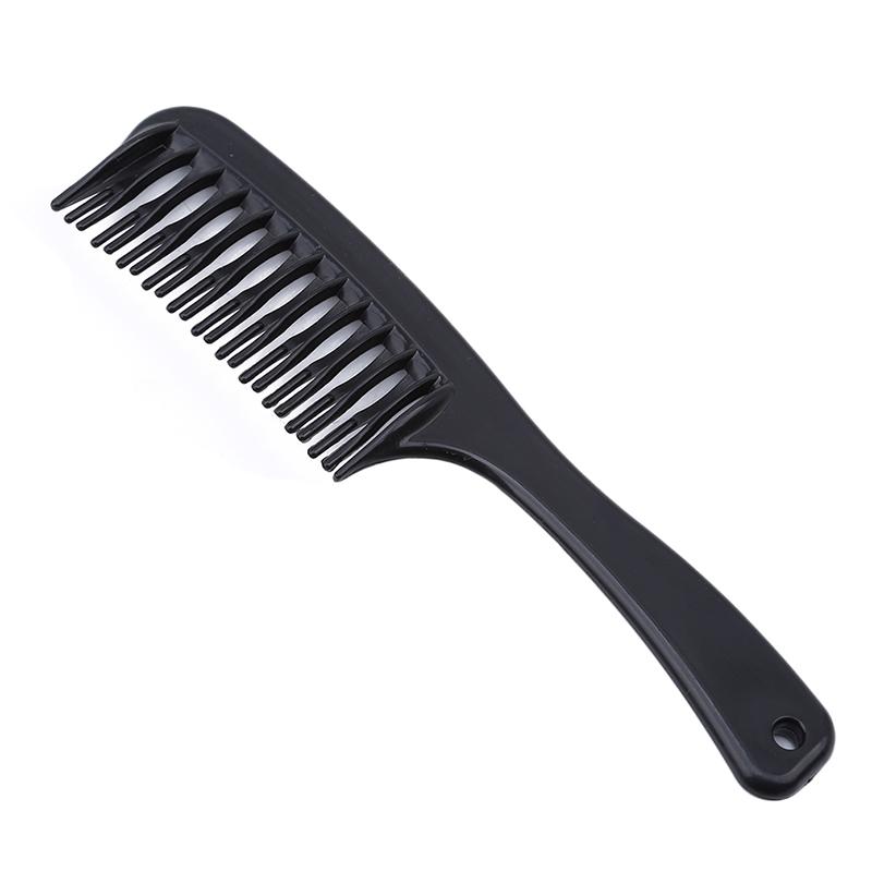 Изображение товара: 1 шт., черные расчески, пластиковая Массажная расческа, Двойная зубчатая Расческа для укладки волос, парикмахерские инструменты, уход за волосами