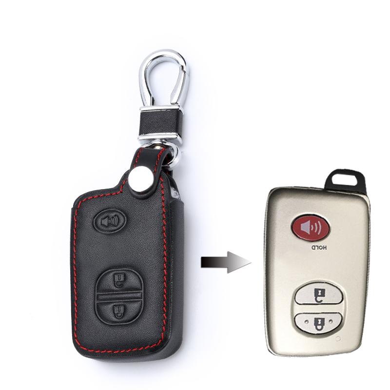 Изображение товара: Кожаный чехол для автомобильных ключей для Toyota Chr LandCruiser Avensis Auris Corolla RAV4 Prius Prado Camry Crown Yaris