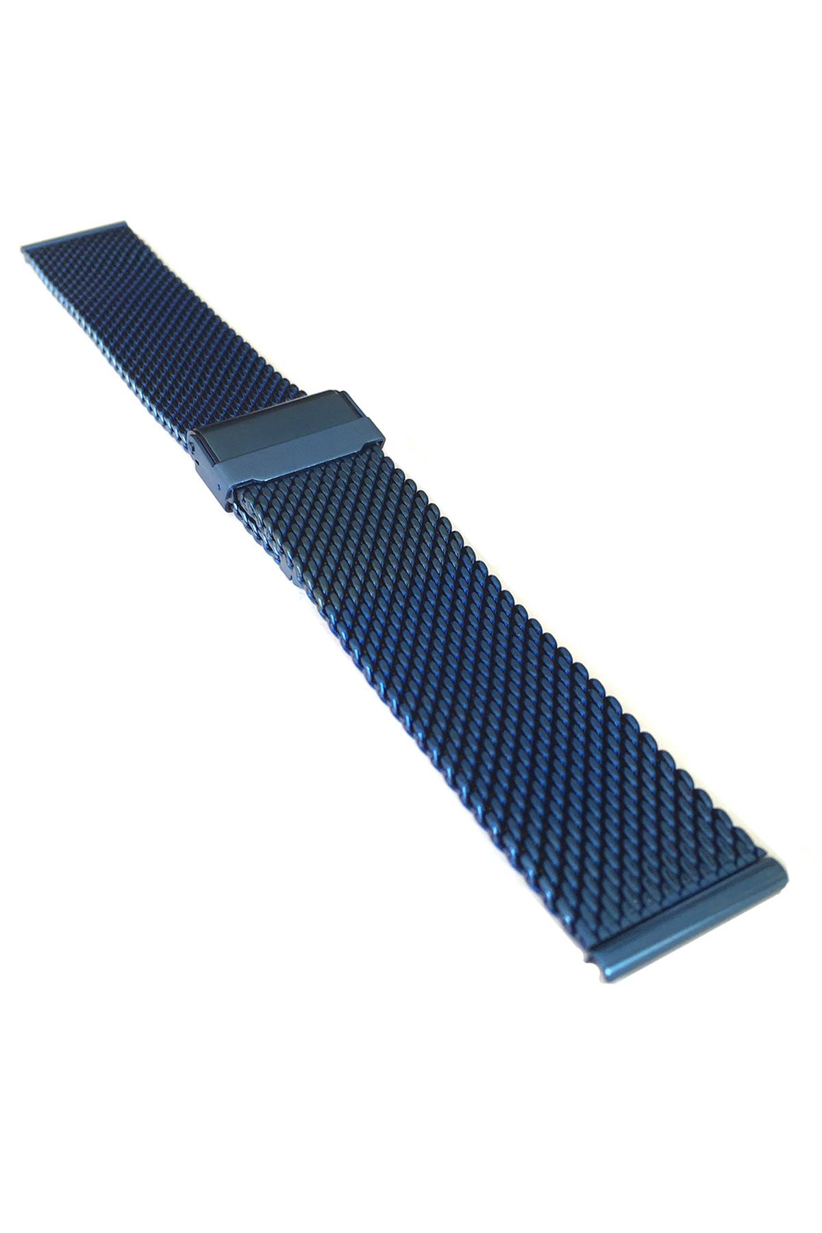 Изображение товара: Темно-синий толстый сетчатый стальной ремешок для часов 24 мм металлический сетчатый ремешок