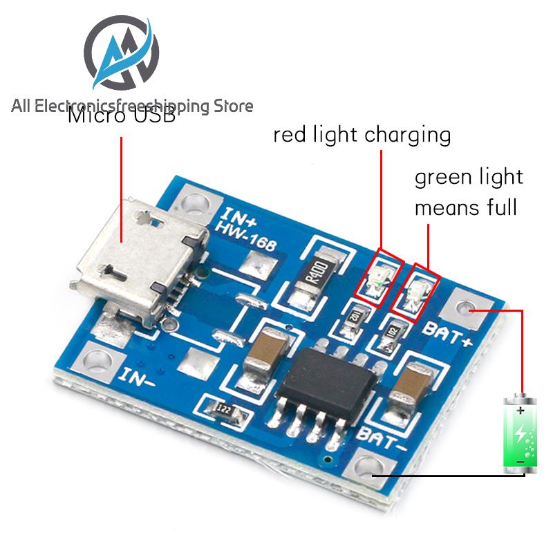 Изображение товара: 10 шт. TP4056 1A Lipo батарея зарядная плата модуль зарядного устройства литиевая батарея DIY MICRO порт микрофон USB Новое поступление